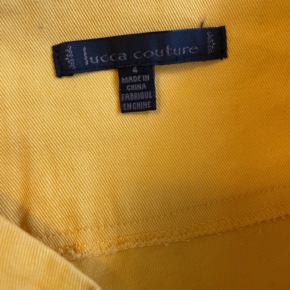 Lucca Couture yellow high waisted shorts - Picture 8 of 9